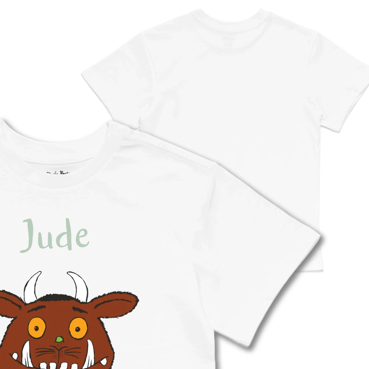 Kids TSHIRT Main Image Front and Back_White frontback back view
