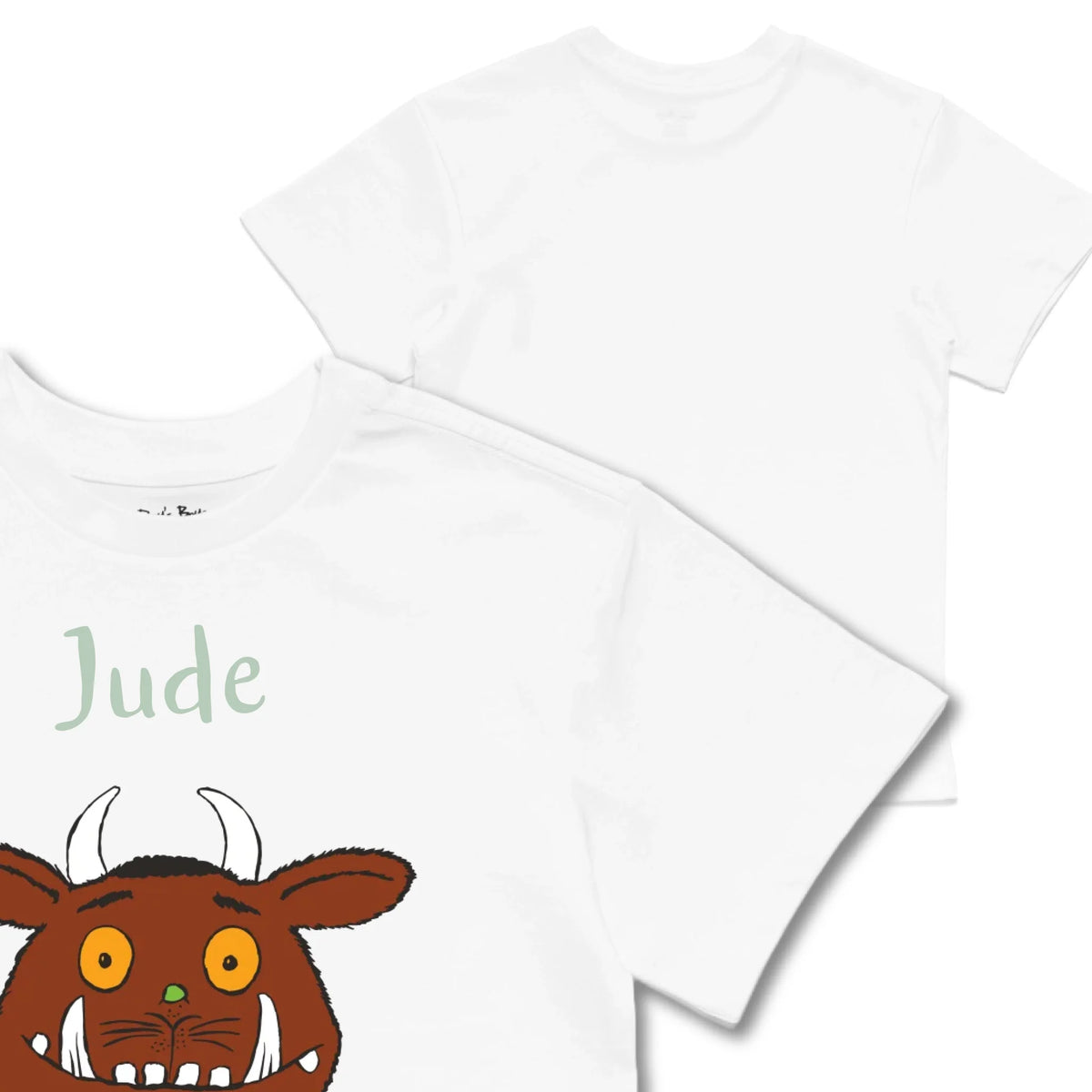 Kids TSHIRT Main Image Front and Back_White frontback back view