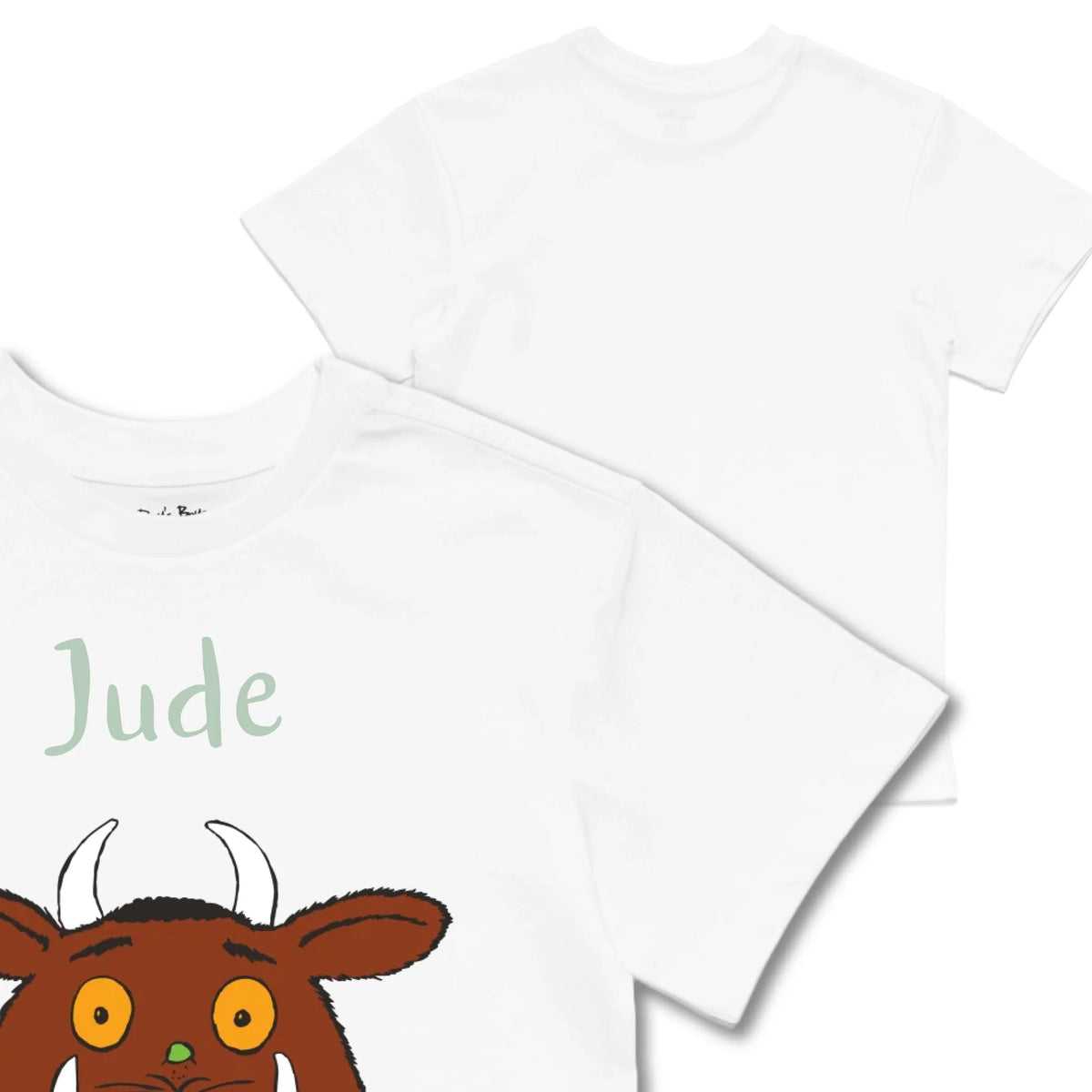 Kids TSHIRT Main Image Front and Back_White frontback back view