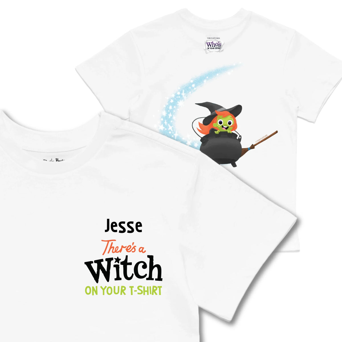 Kids TSHIRT Main Image Front and Back_White frontback back view