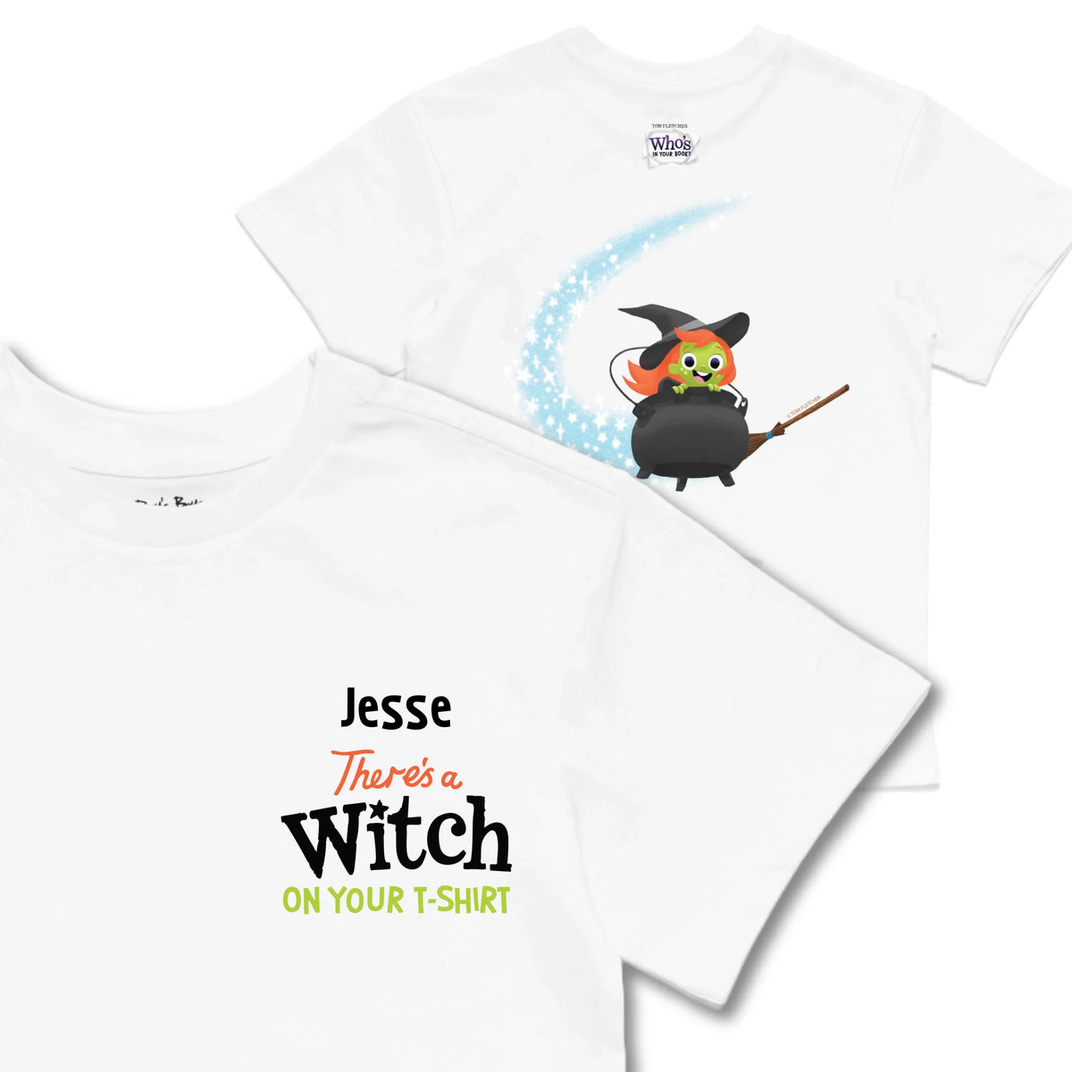 Kids TSHIRT Main Image Front and Back_White frontback back view