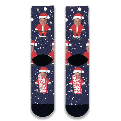Santa Personalised Face Socks