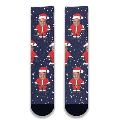 Santa Personalised Face Socks