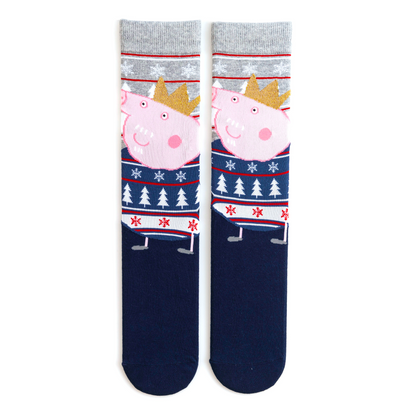 Grandpa Pig Christmas Adult Socks