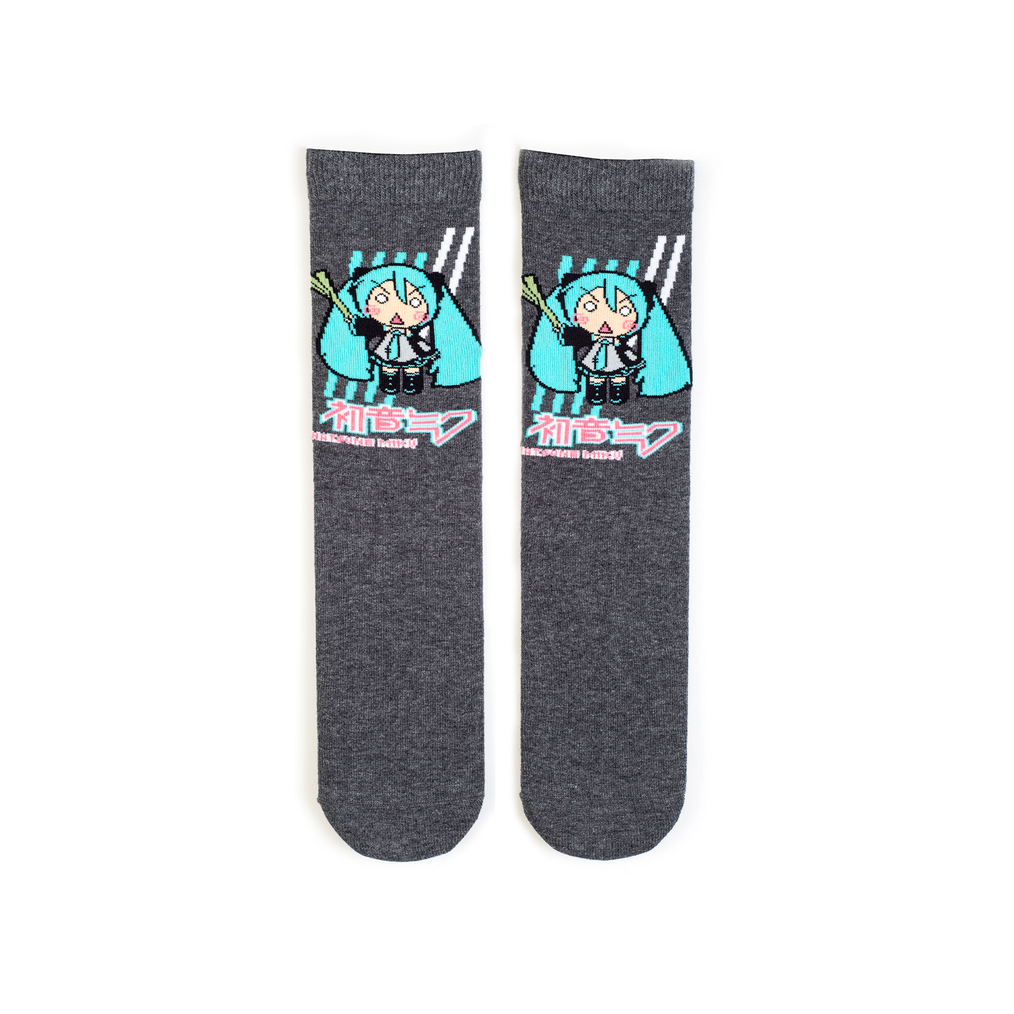 Hatsune Miku Grey Unisex Crew Socks