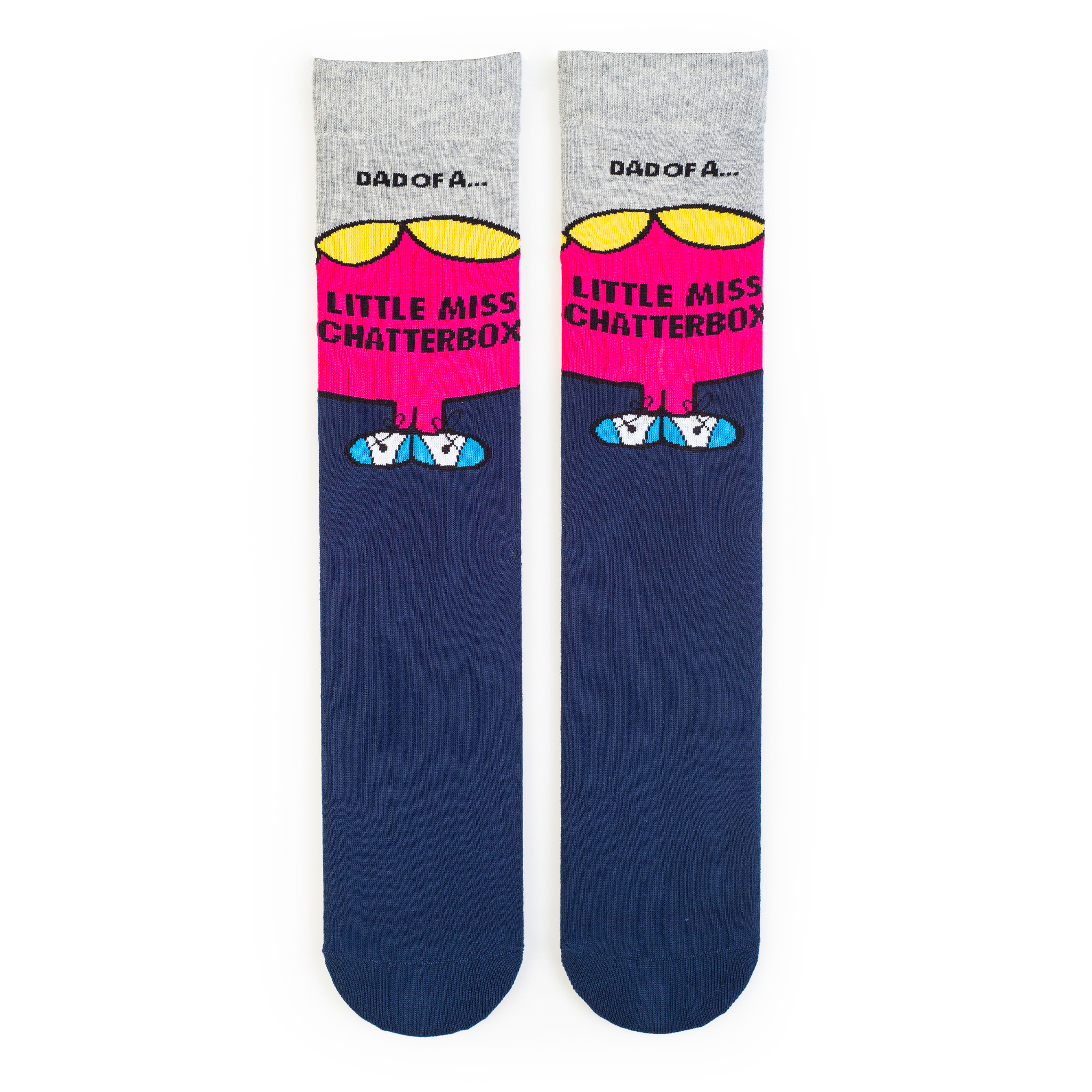 Dad of a Little Miss Chatterbox Adult Socks