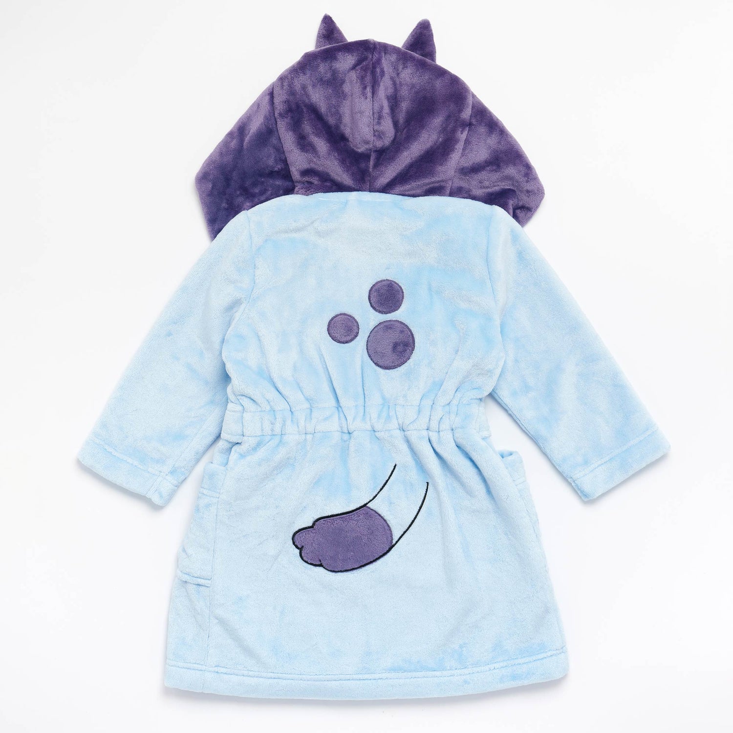 Bluey Dressing gown back profile, featuring Bluey&