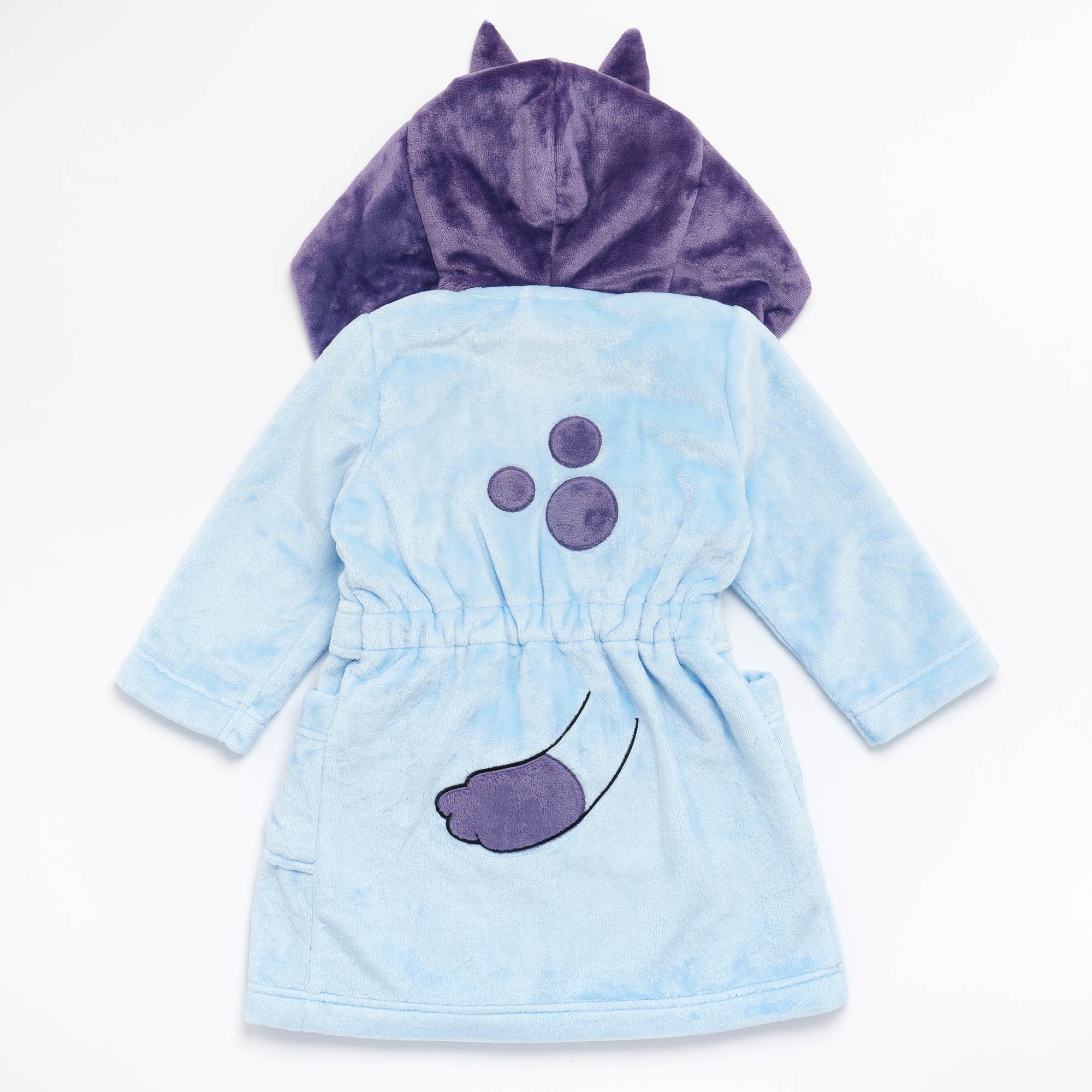 Bluey Dressing gown back profile, featuring Bluey&