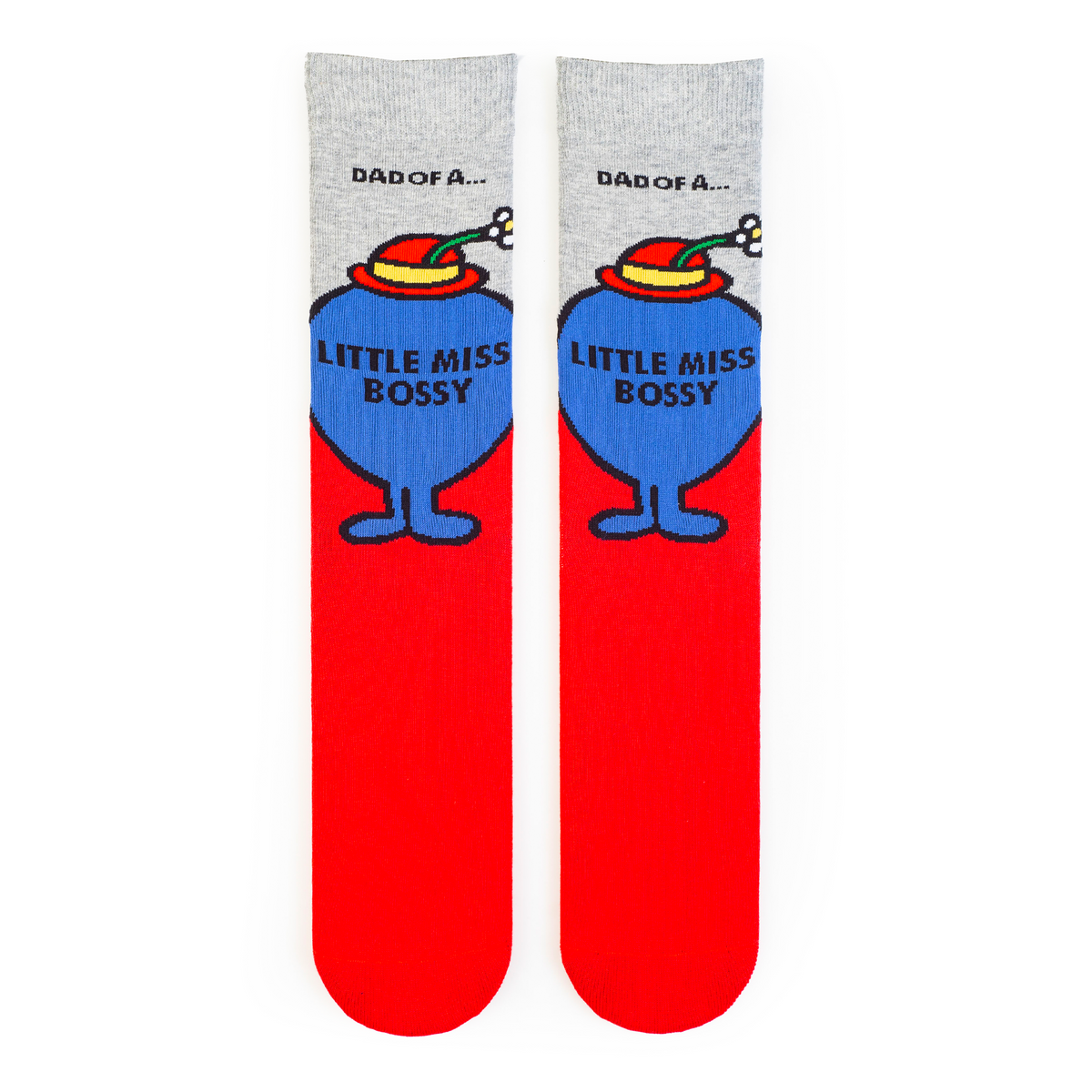 Dad of a Little Miss Bossy Adult Socks - Roy&