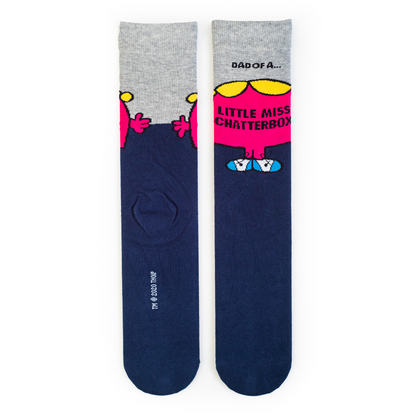 Dad of a Little Miss Chatterbox Adult Socks - Roy&