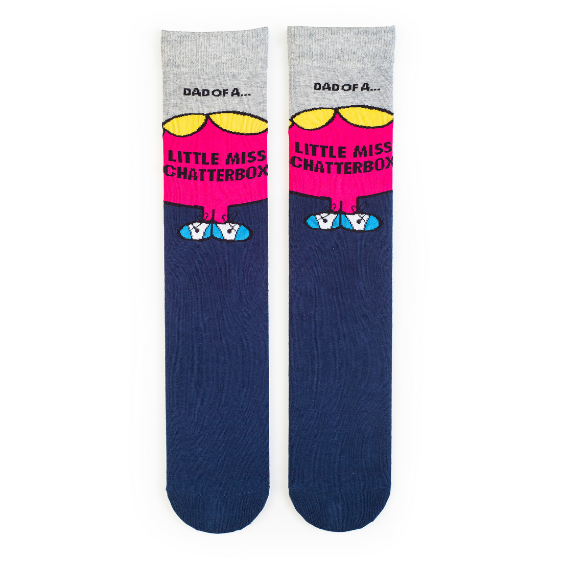 Dad of a Little Miss Chatterbox Adult Socks - Roy&