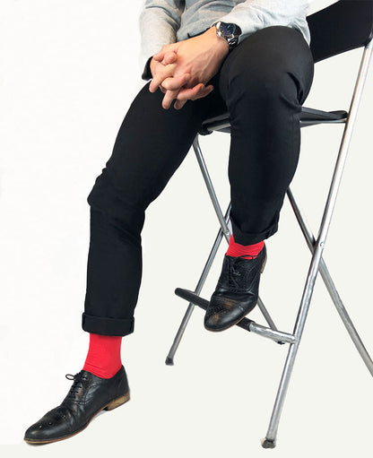 Red Luxury Cashmere Blend Socks